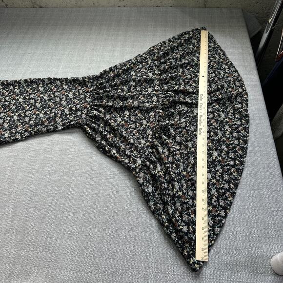 Boho Jumpsuit Medium Floral Tie‎ Strap Retro 70's Vibe Flare Wide Leg Festival - Picture 9 of 10